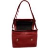 Bolsa Couro Legitimo Transversal Feminina Tampa Divisões Social - Thumbnail Image 6