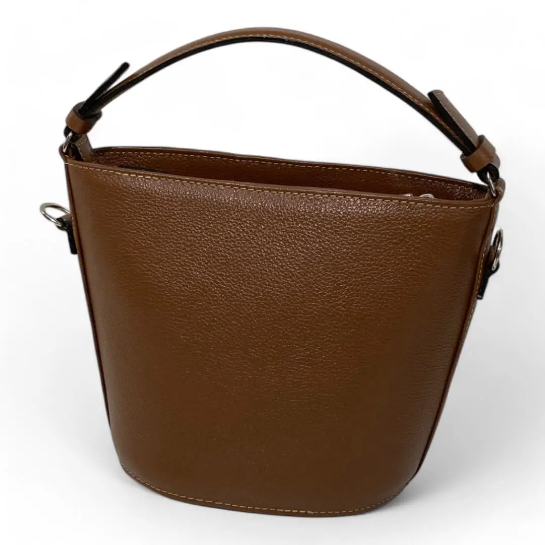 Bolsa Couro Legitimo Feminina Transversal Ombro Duas Alças - Imagem 14