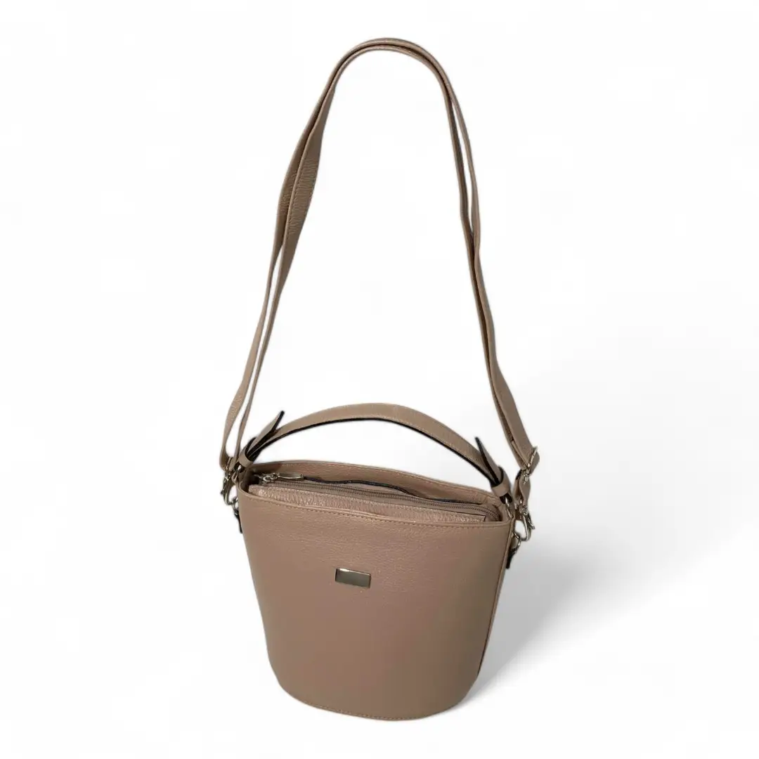Bolsa Couro Legitimo Feminina Transversal Ombro Duas Alças - Imagem 13