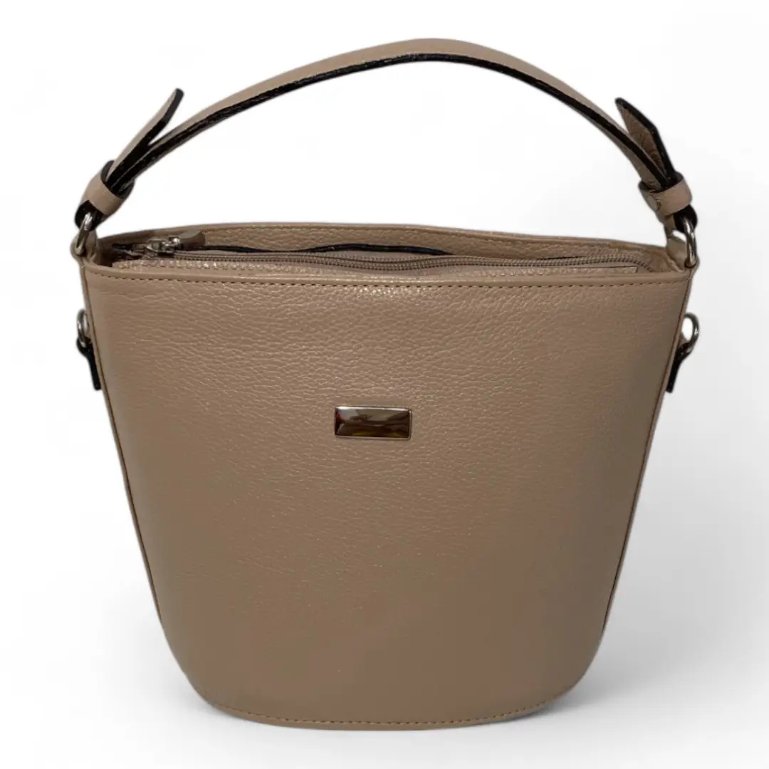 Bolsa Couro Legitimo Feminina Transversal Ombro Duas Alças - Imagem 5