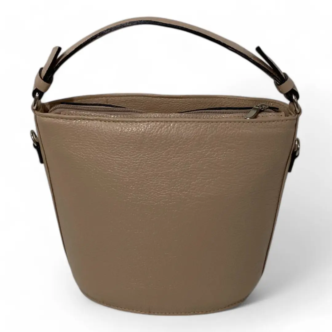 Bolsa Couro Legitimo Feminina Transversal Ombro Duas Alças - Imagem 6