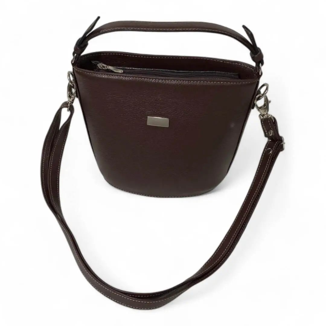 Bolsa Couro Legitimo Feminina Transversal Ombro Duas Alças - Imagem 25