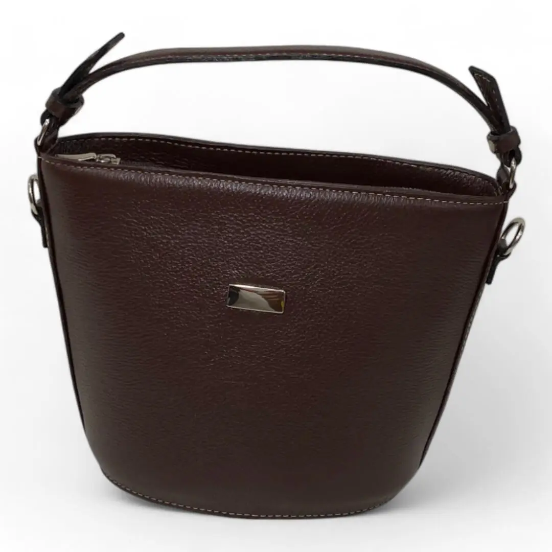Bolsa Couro Legitimo Feminina Transversal Ombro Duas Alças