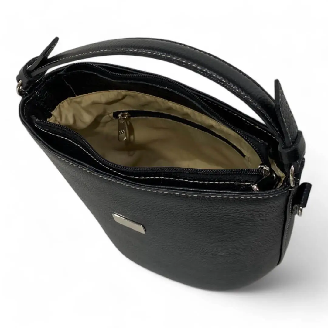 Bolsa Couro Legitimo Feminina Transversal Ombro Duas Alças - Imagem 32