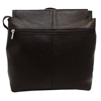 Mochila Em Couro Feminina Grande Bolsos Social Casual - Image 11