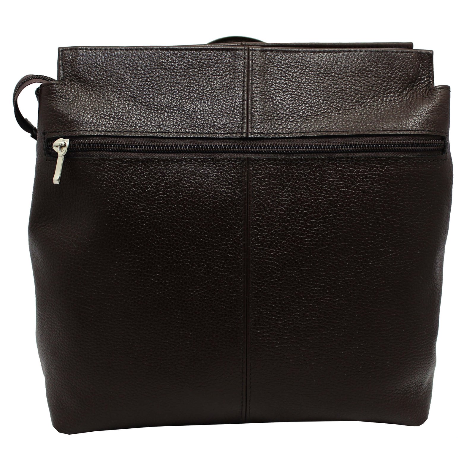 Mochila Em Couro Feminina Grande Bolsos Social Casual - Imagem 11