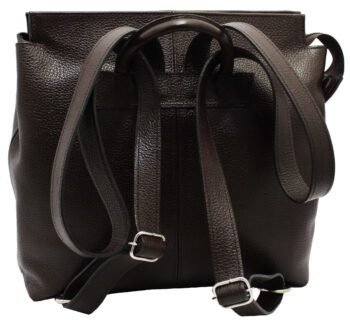 Mochila Em Couro Feminina Grande Bolsos Social Casual - Image 8