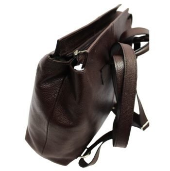 Mochila Em Couro Feminina Grande Bolsos Social Casual - Image 7