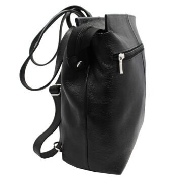 Mochila Em Couro Feminina Grande Bolsos Social Casual