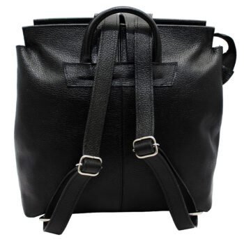 Mochila Em Couro Feminina Grande Bolsos Social Casual - Image 4