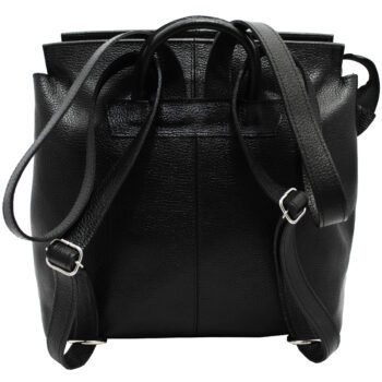 Mochila Em Couro Feminina Grande Bolsos Social Casual - Image 3