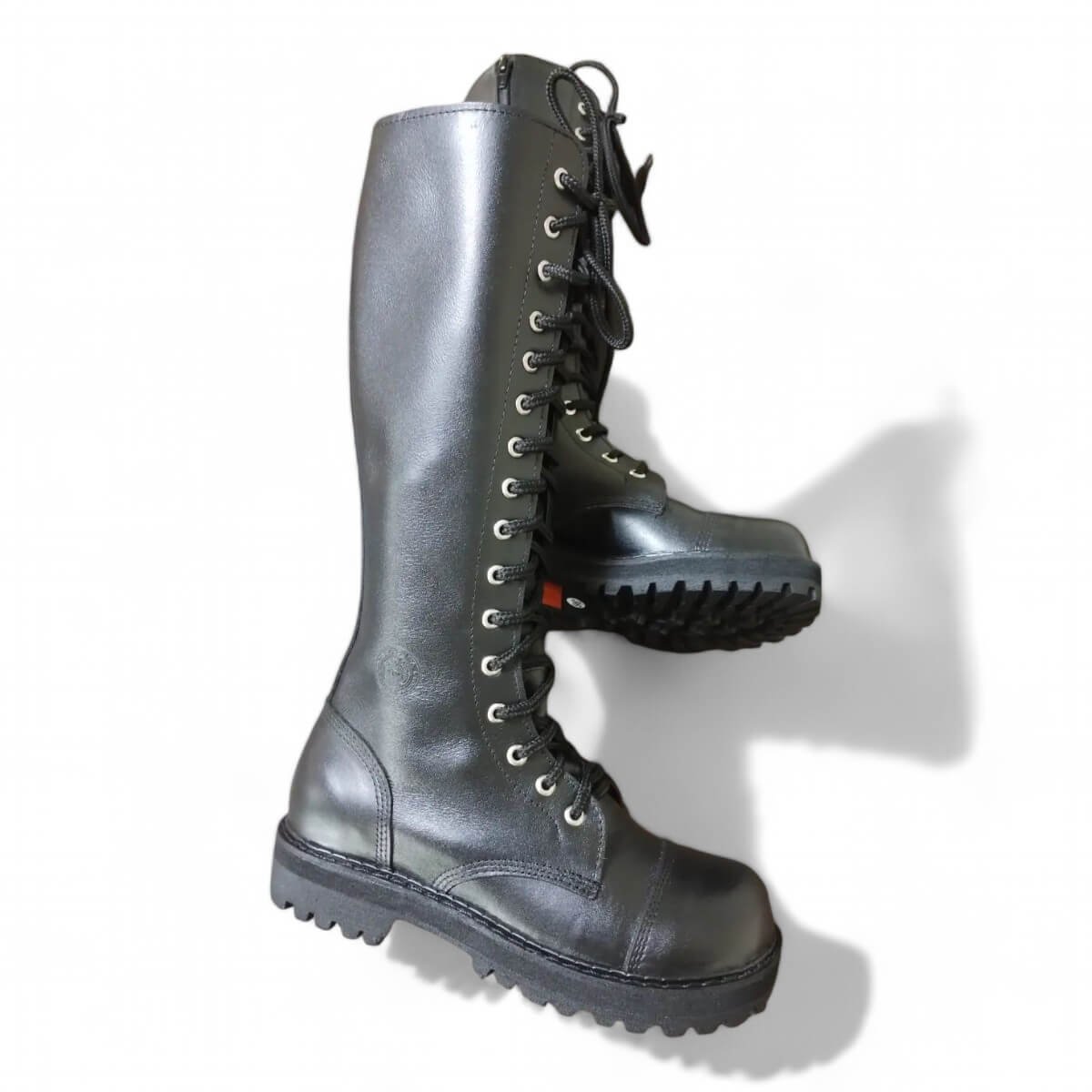 Coturno Couro Bovino Legitimo Cano Alto Zíper Ref027 - Imagem 4