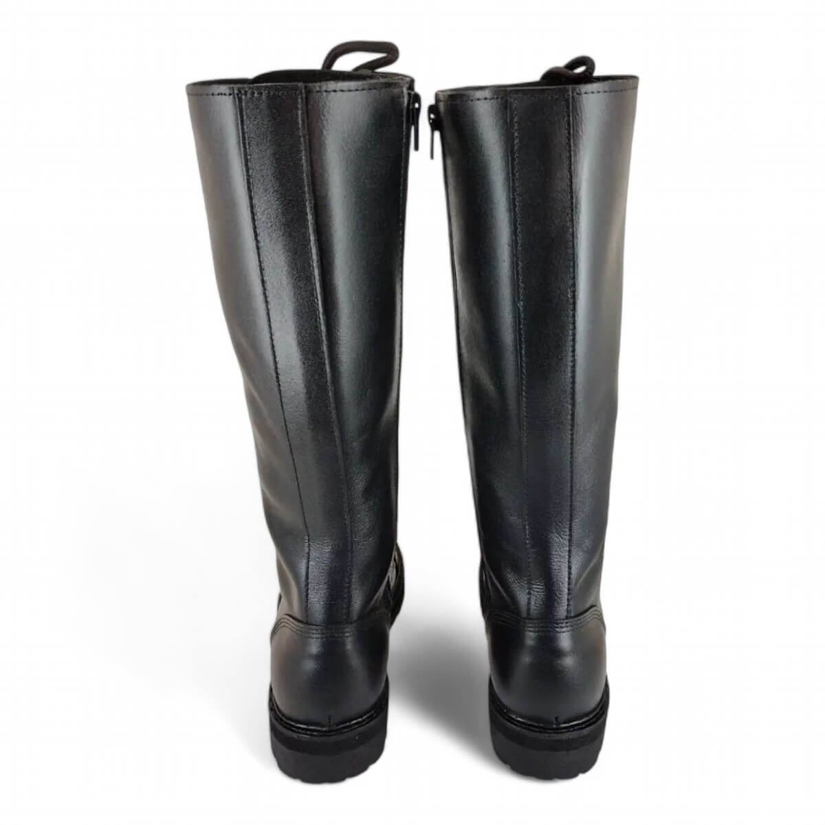 Coturno Couro Bovino Legitimo Cano Alto Zíper Ref027 - Imagem 3