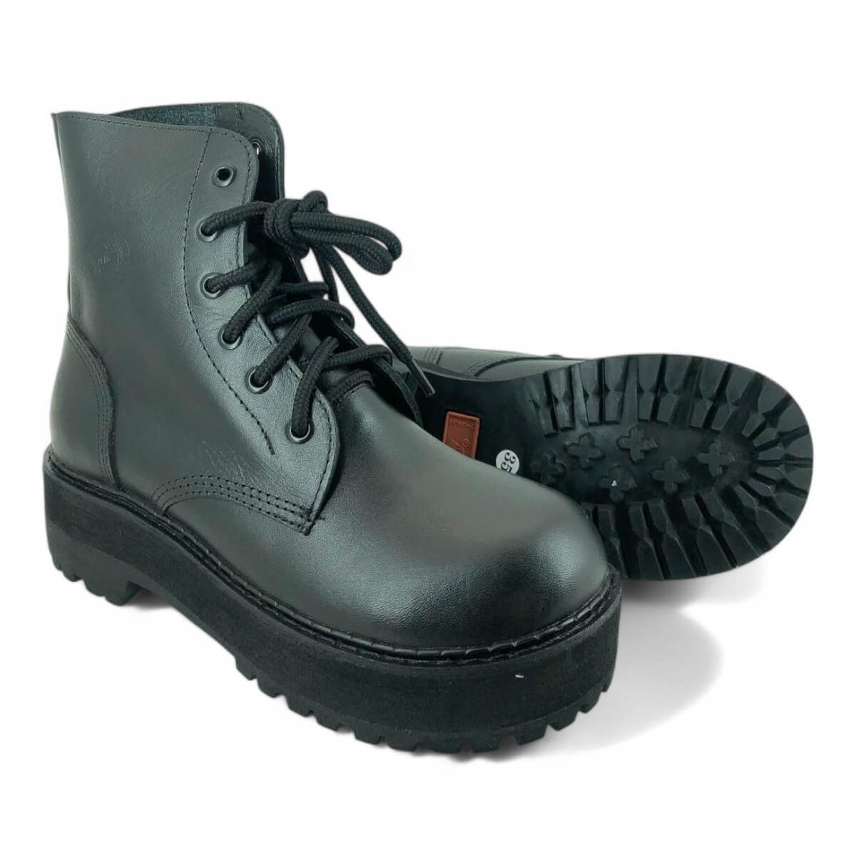 Coturno Couro Bovino Legitimo Cano Baixo Ref081 - Imagem 5