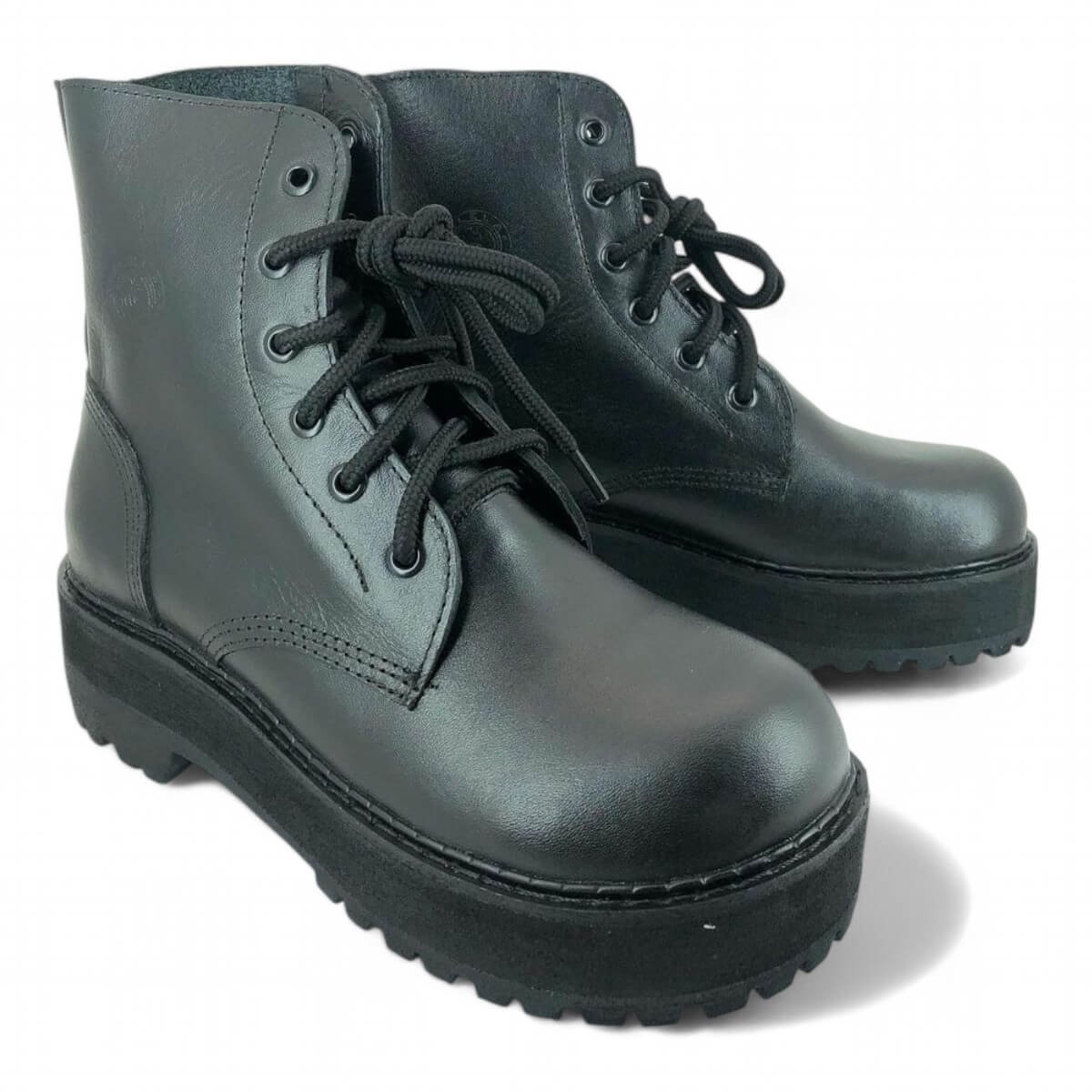 Coturno Couro Bovino Legitimo Cano Baixo Ref081