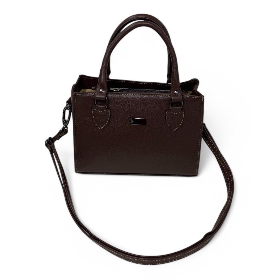 Bolsa Couro Legitimo Feminina Transversal Ombro Duas Alças Bau - Imagem 42