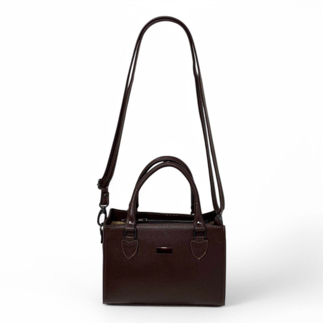 Bolsa Couro Legitimo Feminina Transversal Ombro Duas Alças Bau - Imagem 41