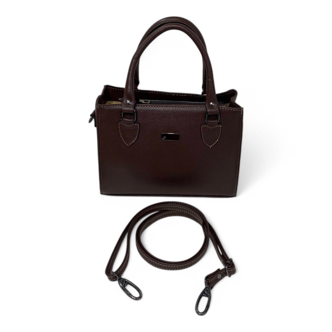 Bolsa Couro Legitimo Feminina Transversal Ombro Duas Alças Bau - Imagem 40