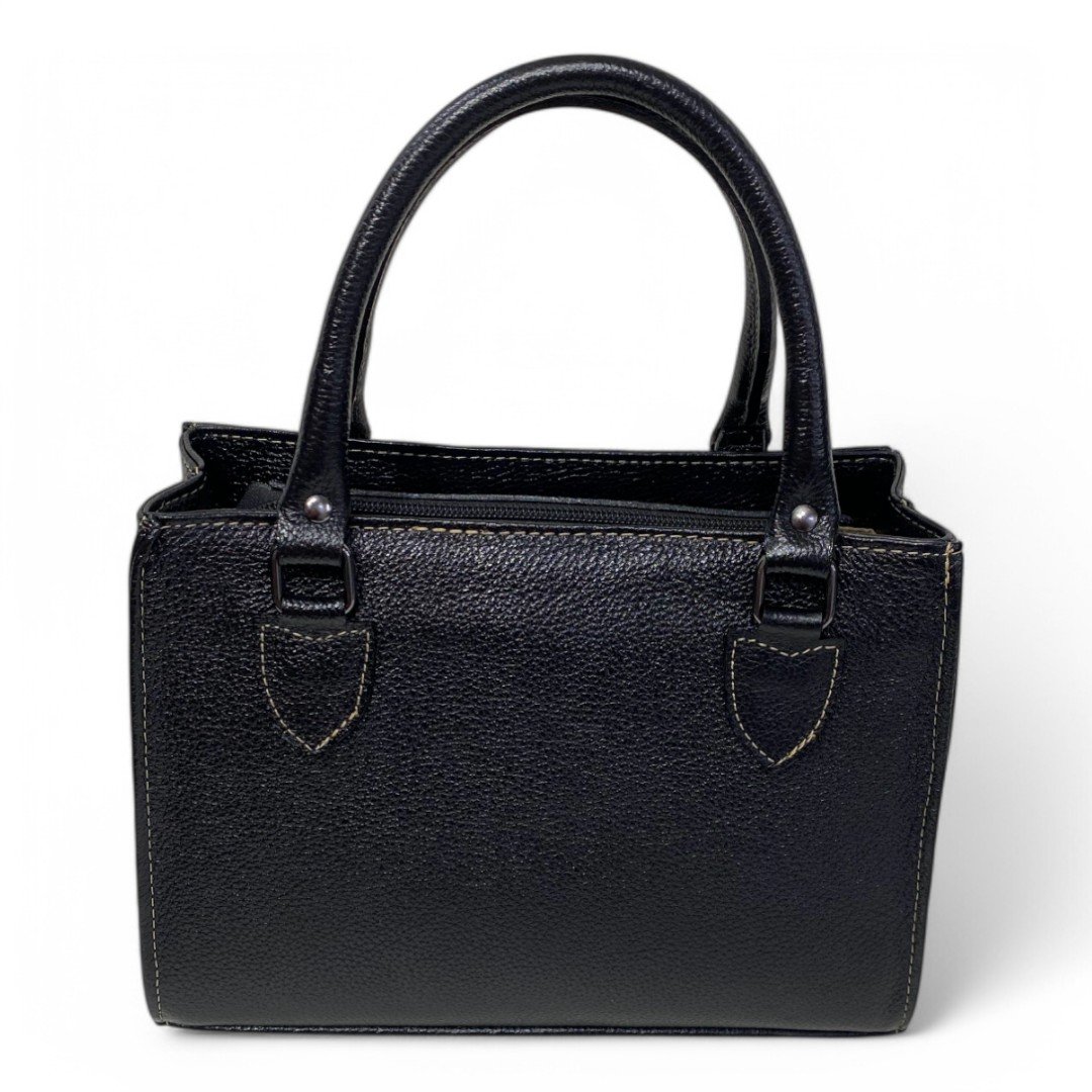 Bolsa Couro Legitimo Feminina Transversal Ombro Duas Alças Bau - Imagem 34