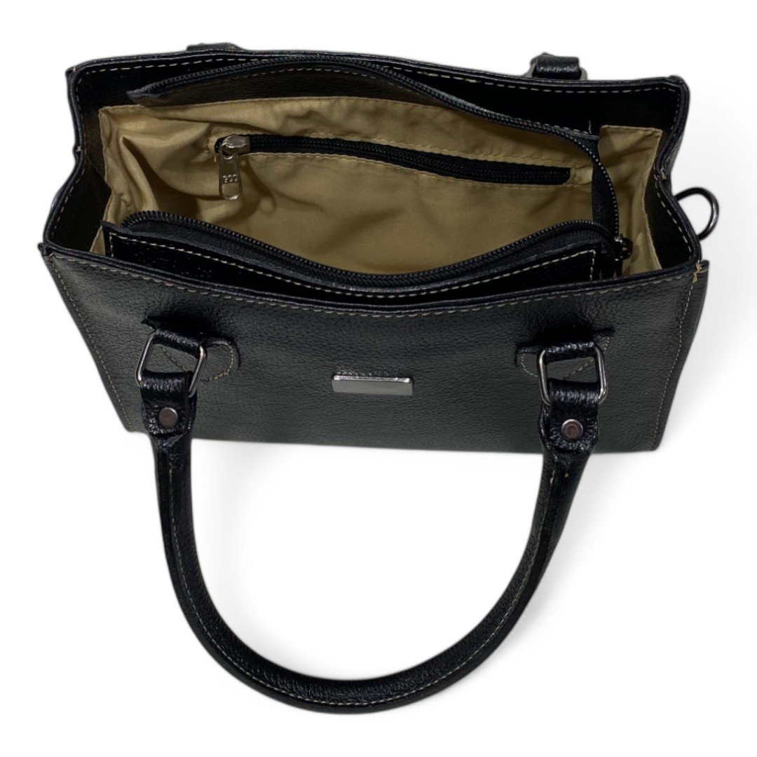 Bolsa Couro Legitimo Feminina Transversal Ombro Duas Alças Bau - Imagem 29