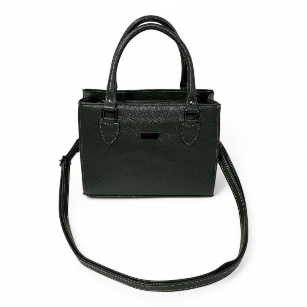 Bolsa Couro Legitimo Feminina Transversal Ombro Duas Alças Bau - Imagem 27