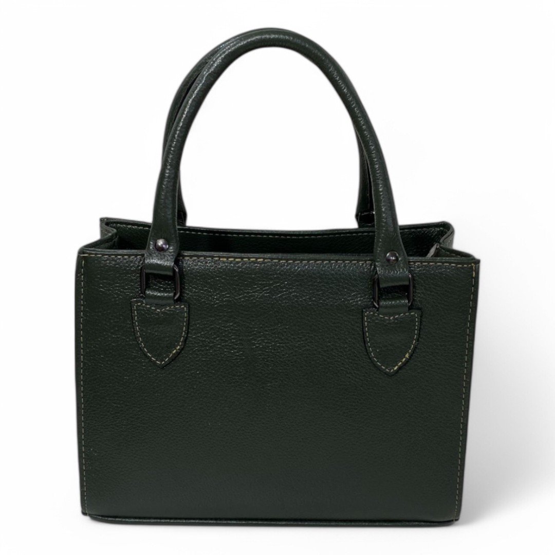 Bolsa Couro Legitimo Feminina Transversal Ombro Duas Alças Bau - Imagem 23