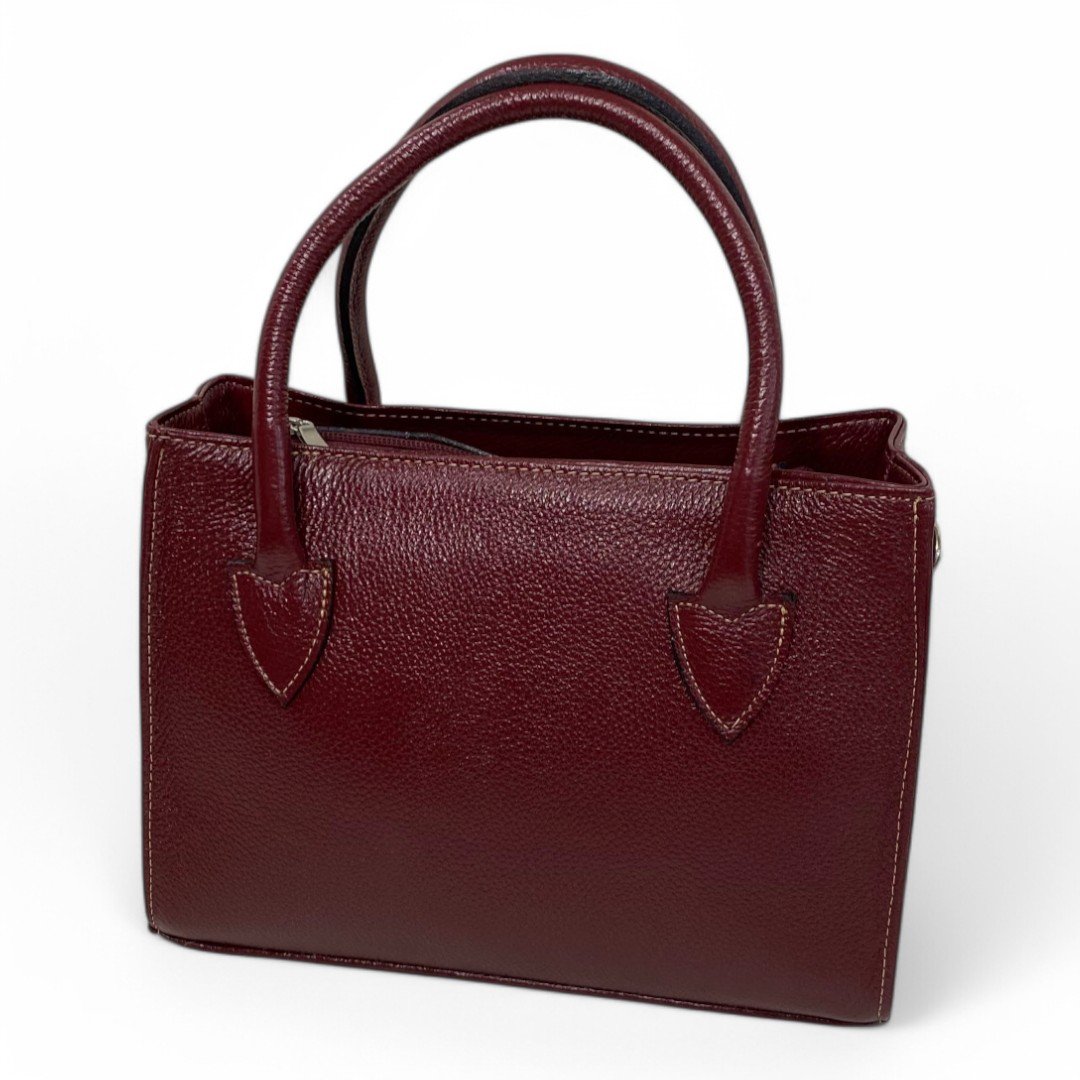 Bolsa Couro Legitimo Feminina Transversal Ombro Duas Alças Bau - Imagem 18