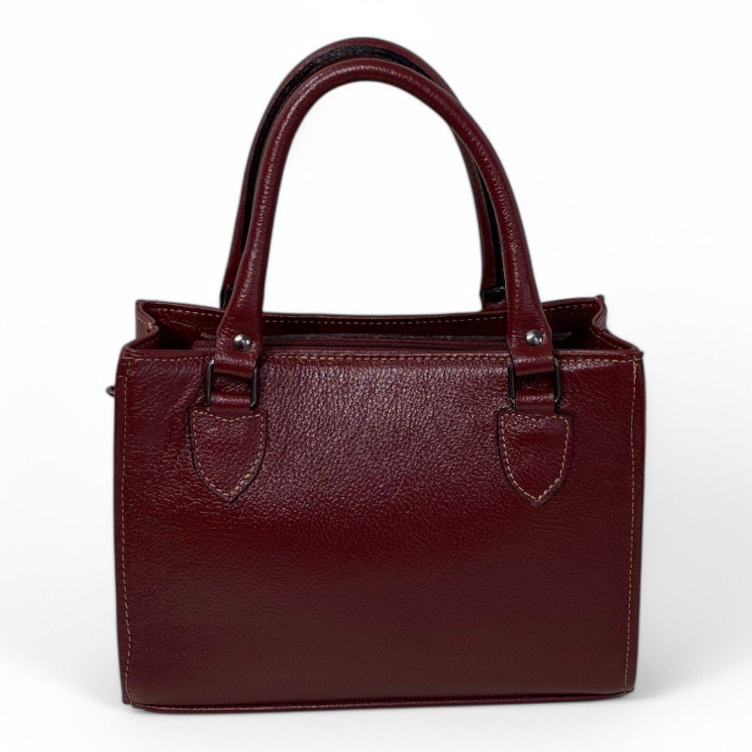 Bolsa Couro Legitimo Feminina Transversal Ombro Duas Alças Bau - Imagem 16