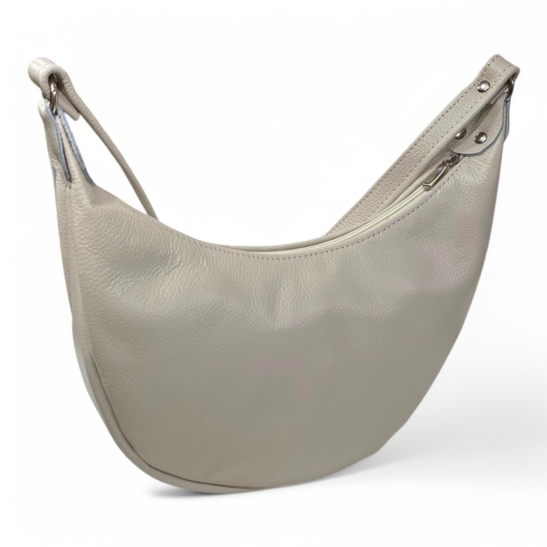 Bolsa Meia Lua Couro Bovino Média Ombro Social Festa - Imagem 23