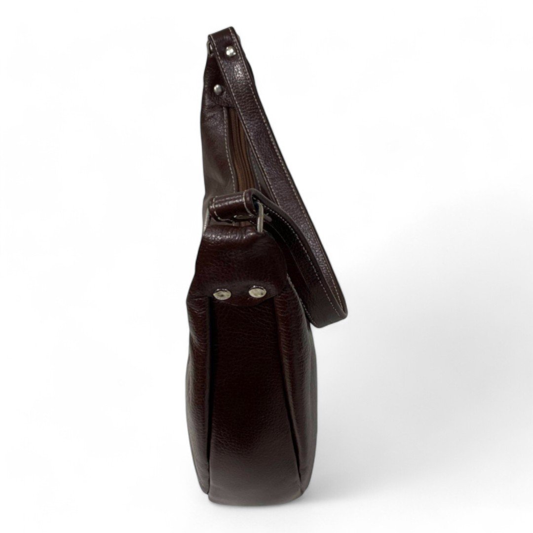 Bolsa Meia Lua Couro Bovino Média Ombro Social Festa - Imagem 19