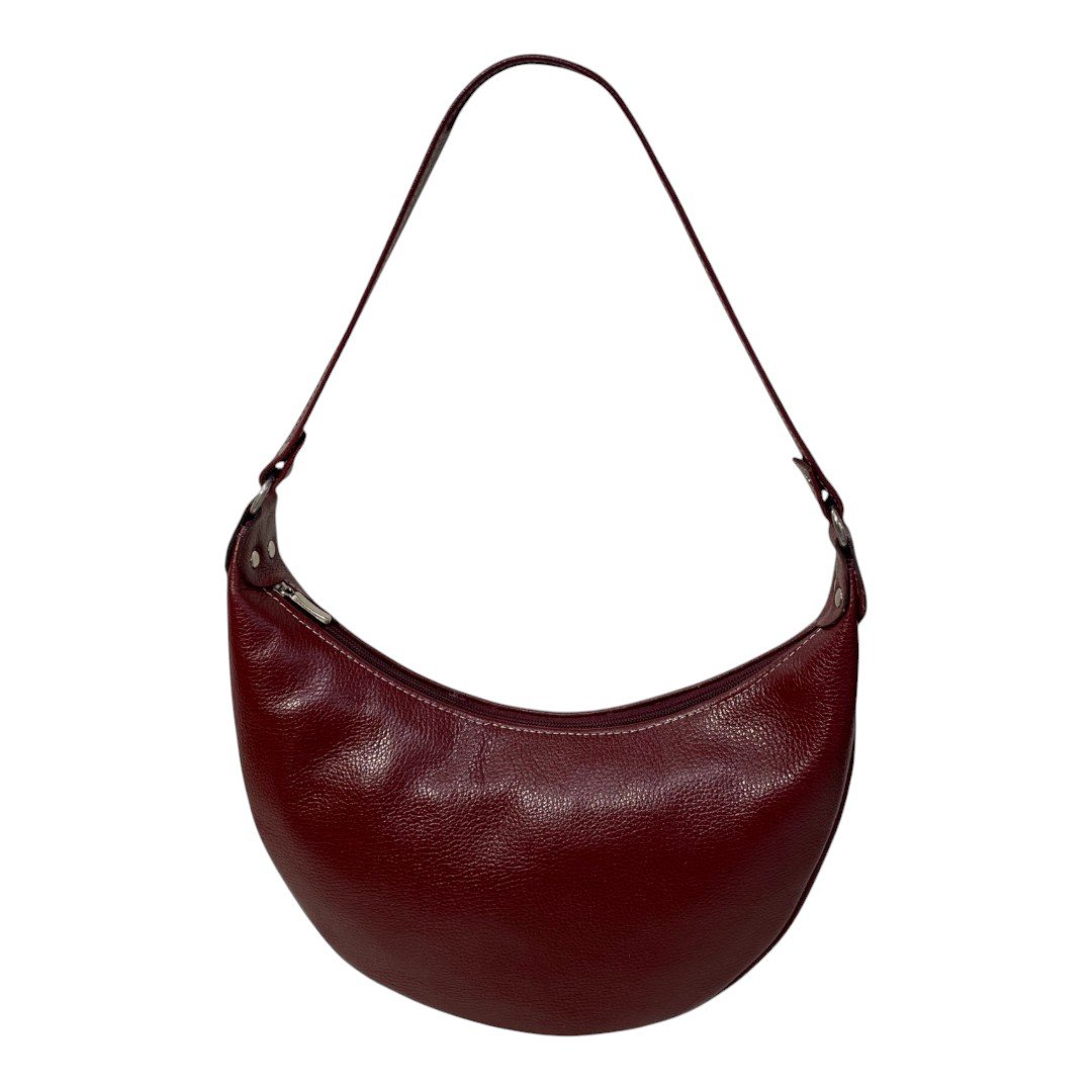 Bolsa Meia Lua Couro Bovino Média Ombro Social Festa - Imagem 6