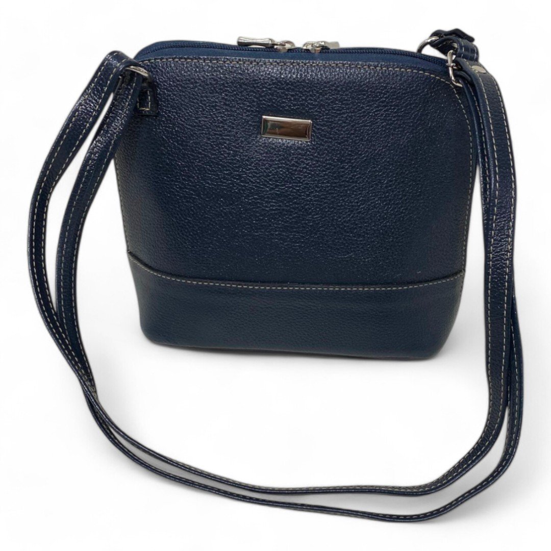 Bolsa Feminina Couro Legítimo Pequena Channel Redonda Ziper Inteiro Repartições internas - Imagem 47