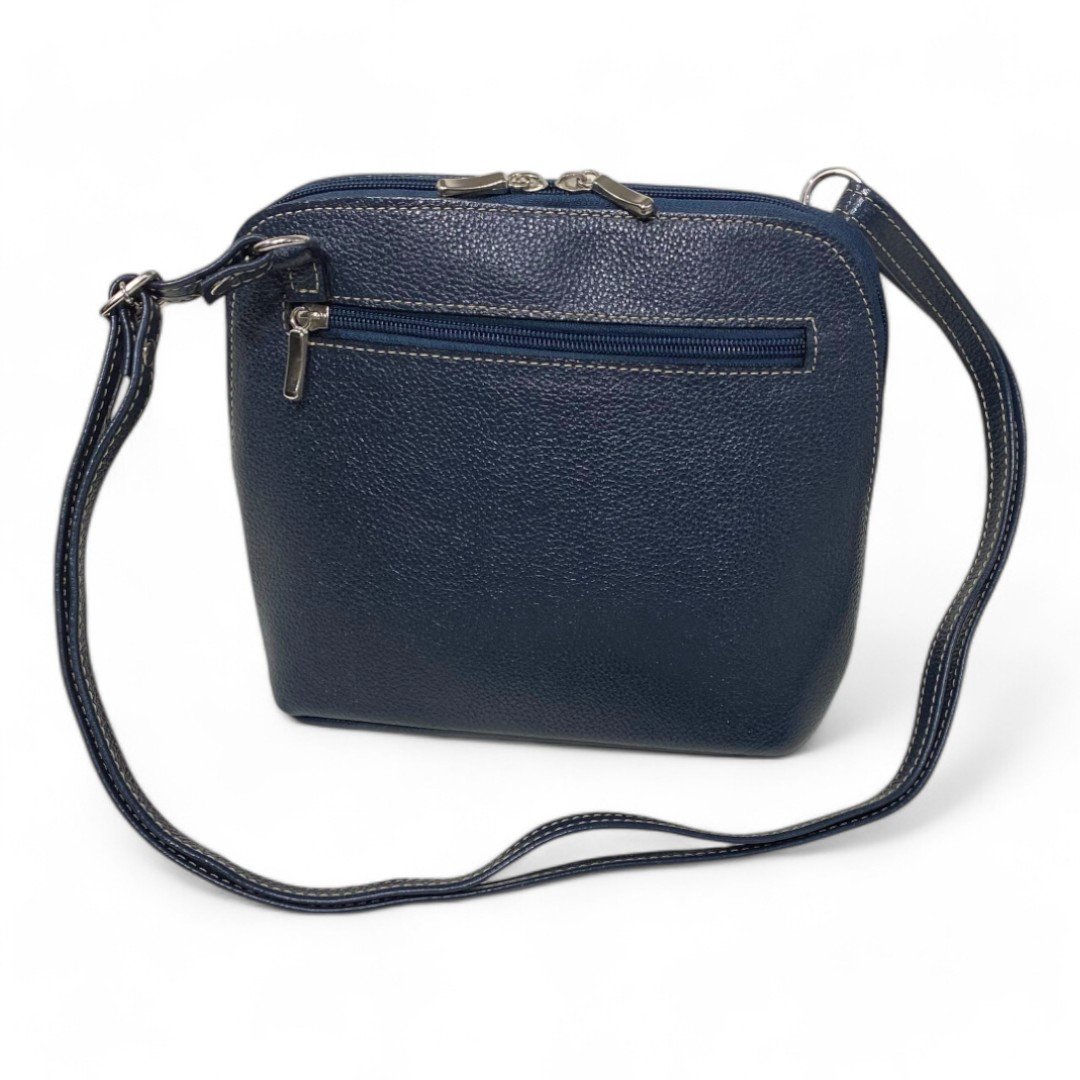 Bolsa Feminina Couro Legítimo Pequena Channel Redonda Ziper Inteiro Repartições internas - Imagem 44