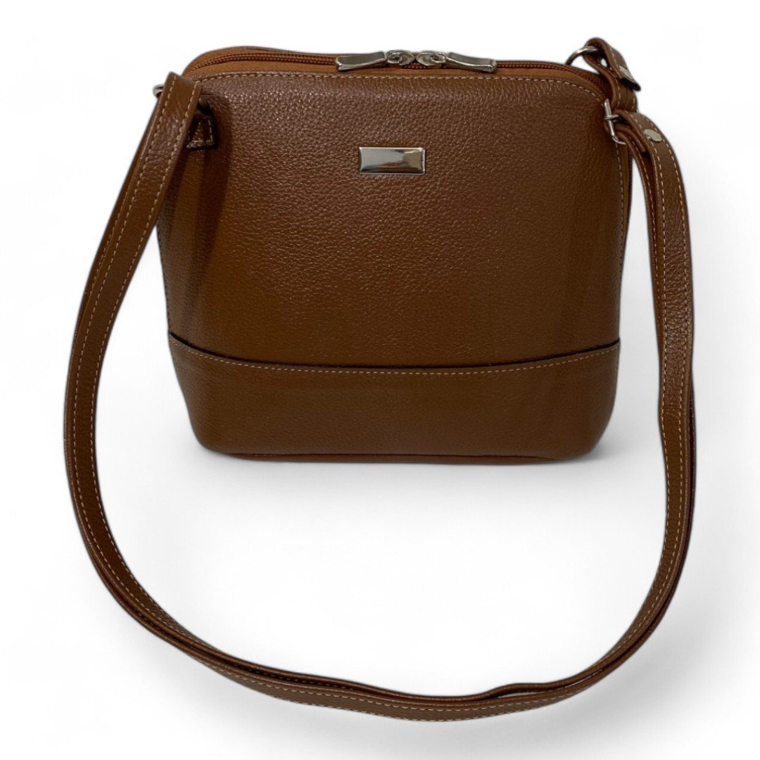 Bolsa Feminina Couro Legítimo Pequena Channel Redonda Ziper Inteiro Repartições internas - Imagem 41