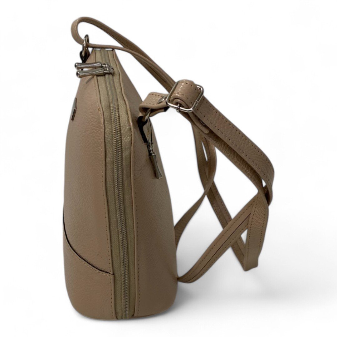 Bolsa Feminina Couro Legítimo Pequena Channel Redonda Ziper Inteiro Repartições internas - Imagem 36