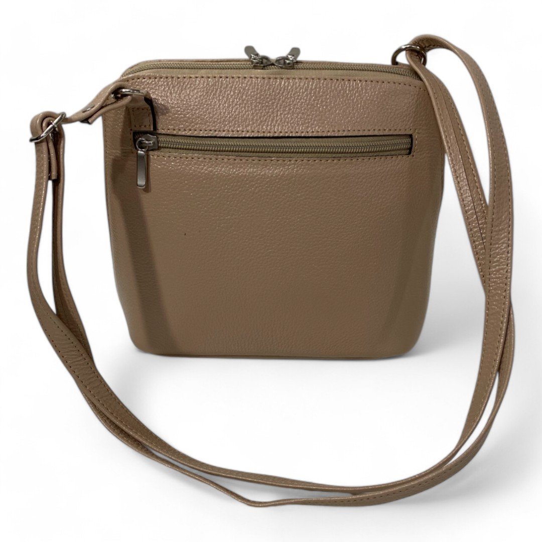 Bolsa Feminina Couro Legítimo Pequena Channel Redonda Ziper Inteiro Repartições internas - Imagem 35