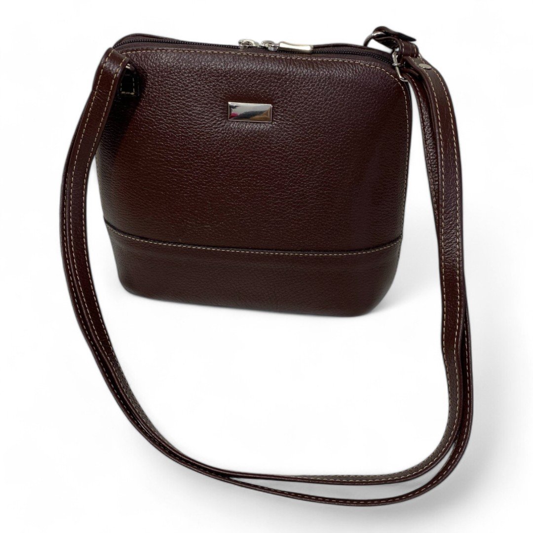 Bolsa Feminina Couro Legítimo Pequena Channel Redonda Ziper Inteiro Repartições internas - Imagem 28