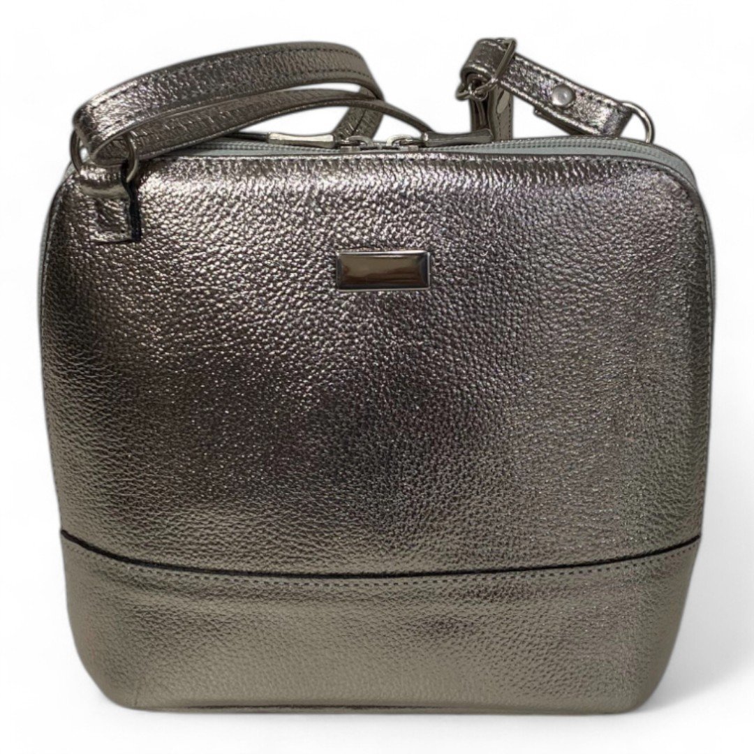 Bolsa Feminina Couro Legítimo Pequena Channel Redonda Ziper Inteiro Repartições internas - Imagem 23