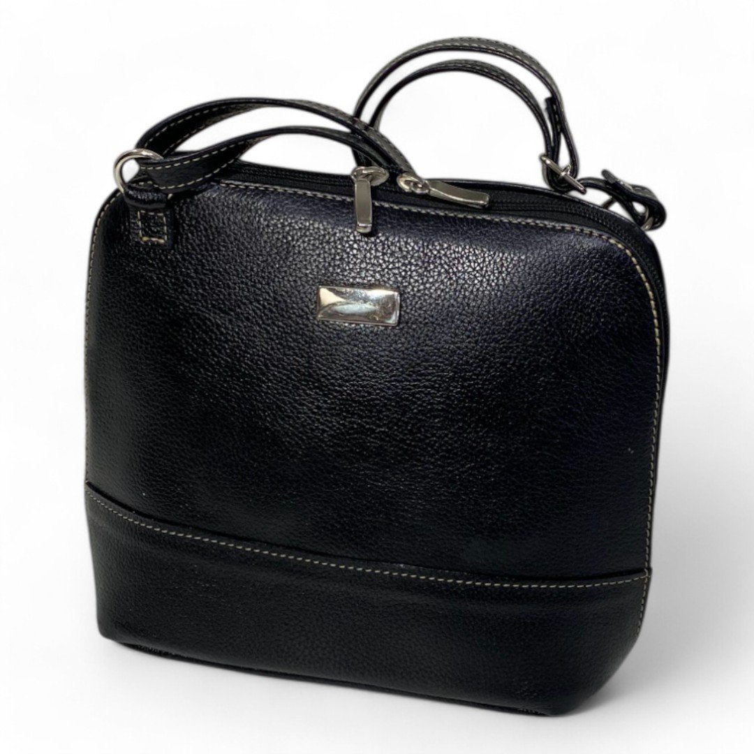 Bolsa Feminina Couro Legítimo Pequena Channel Redonda Ziper Inteiro Repartições internas - Imagem 18