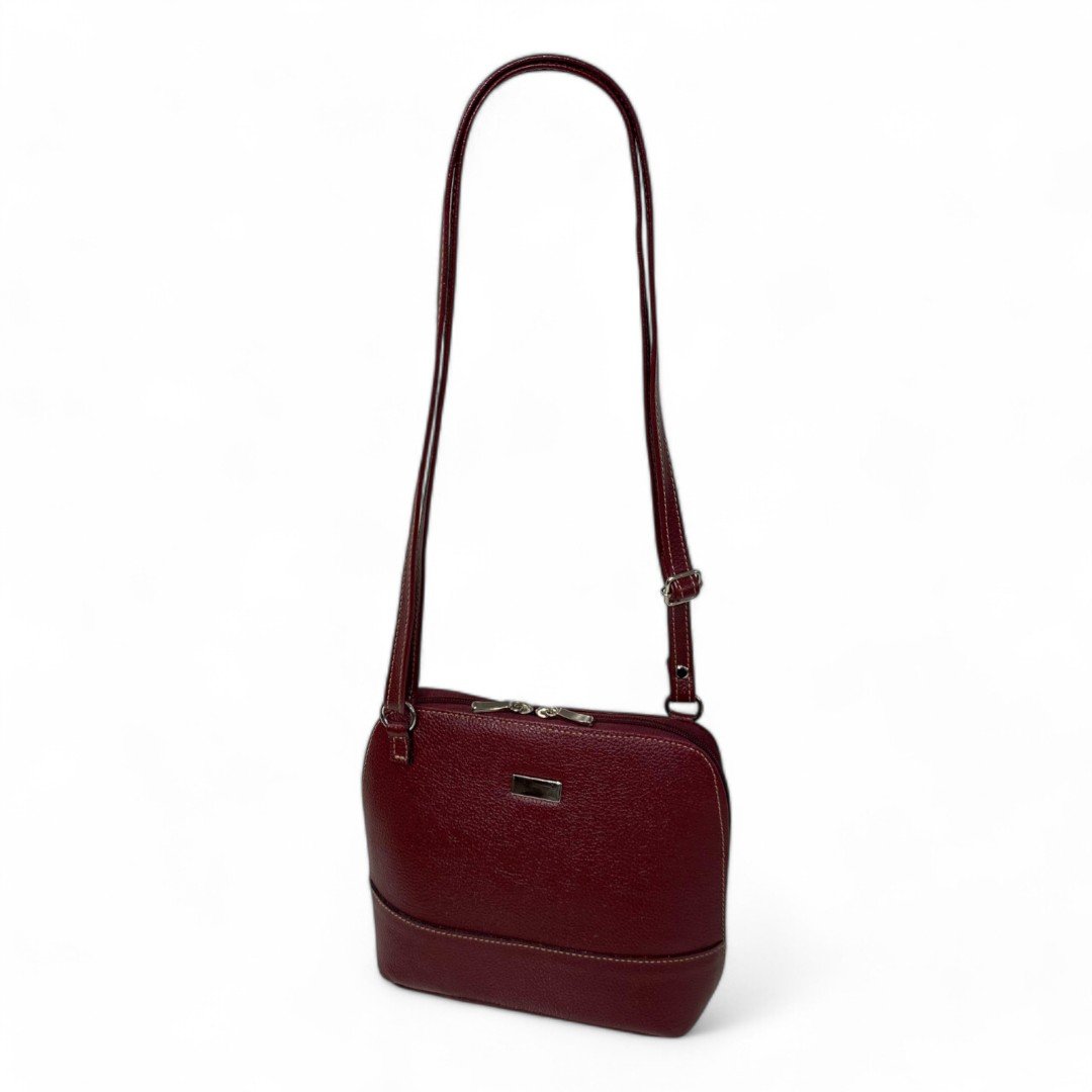 Bolsa Feminina Couro Legítimo Pequena Channel Redonda Ziper Inteiro Repartições internas - Imagem 7