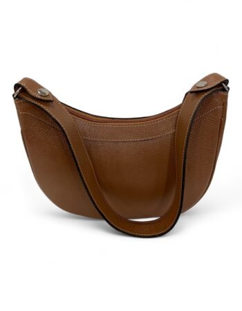 Bolsa Meia Lua Couro Bovino Média Ombro Social Festa - Imagem 35