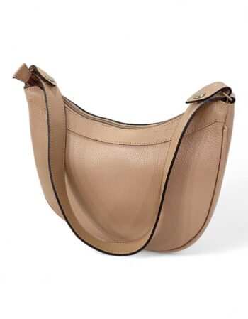 Bolsa Meia Lua Couro Bovino Média Ombro Social Festa - Imagem 31