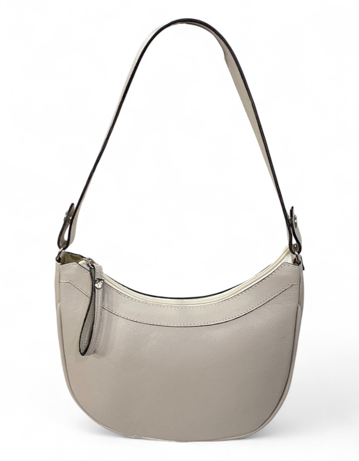 Bolsa Meia Lua Couro Bovino Média Ombro Social Festa - Imagem 29