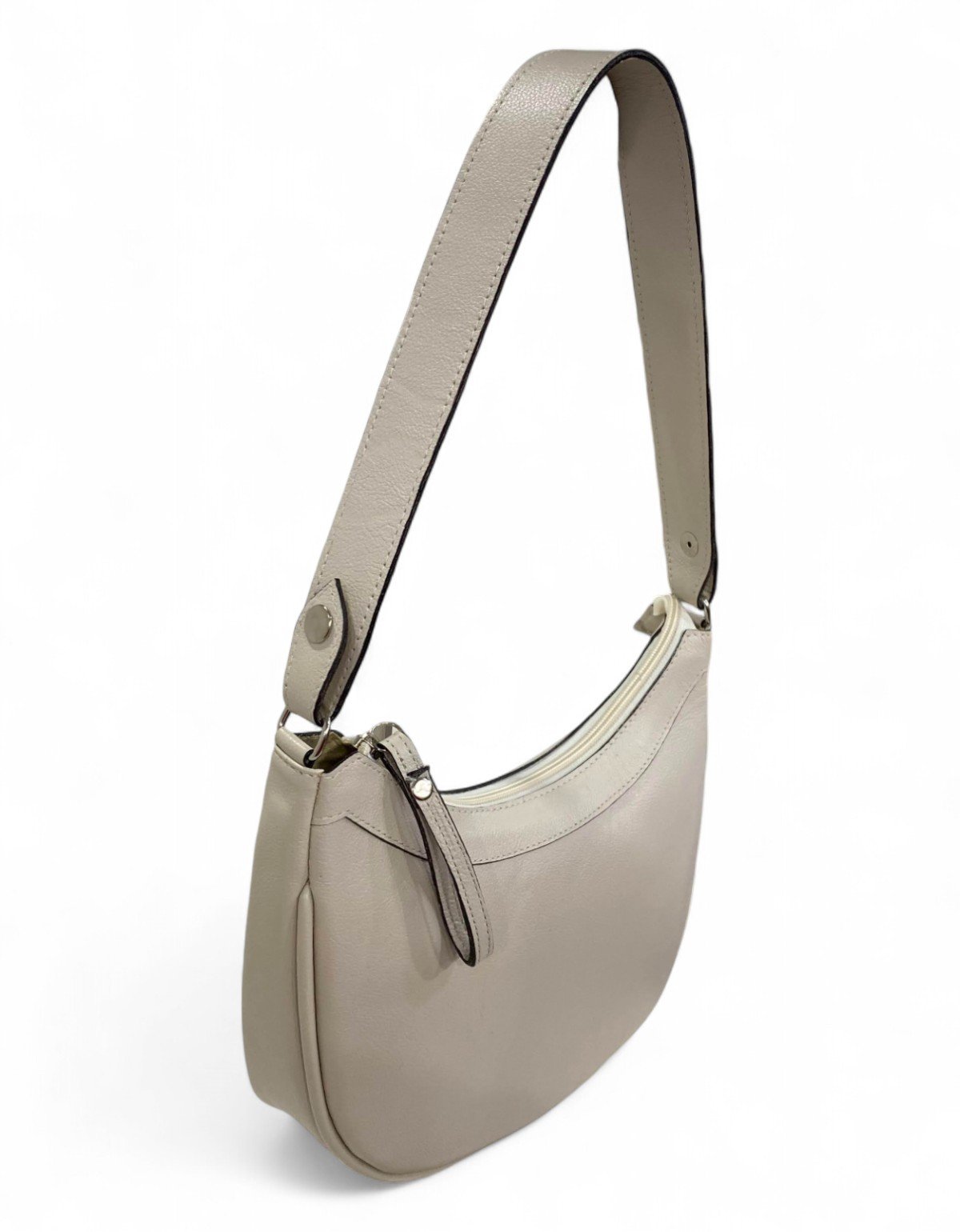 Bolsa Meia Lua Couro Bovino Média Ombro Social Festa - Imagem 28