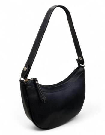 Bolsa Meia Lua Couro Bovino Média Ombro Social Festa