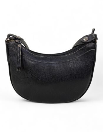 Bolsa Meia Lua Couro Bovino Média Ombro Social Festa - Imagem 20