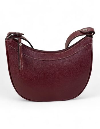 Bolsa Meia Lua Couro Bovino Média Ombro Social Festa - Imagem 5