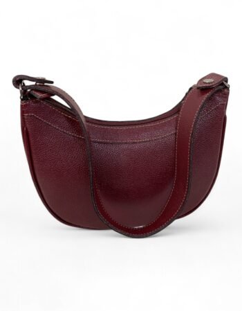 Bolsa Meia Lua Couro Bovino Média Ombro Social Festa - Imagem 4