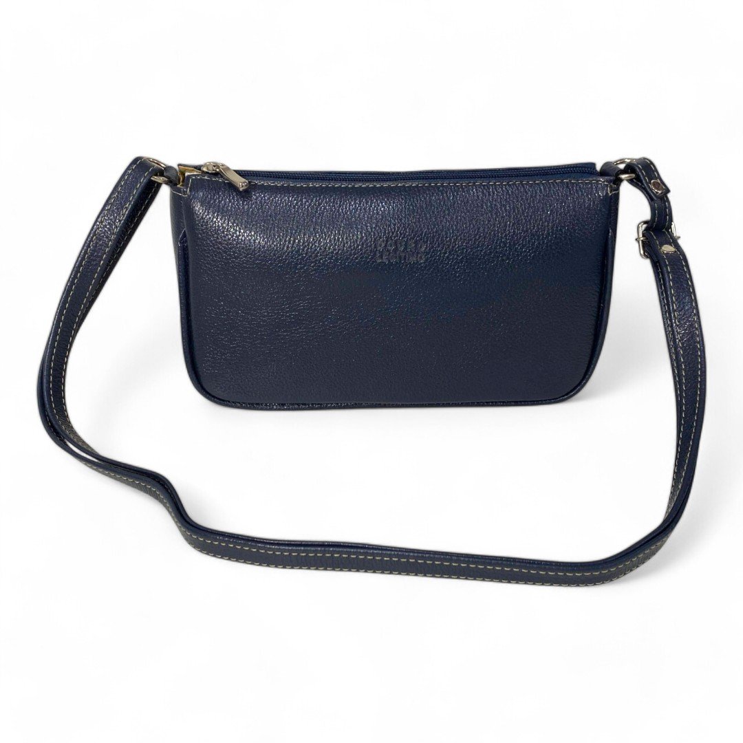 Bolsa Feminina Couro Legítimo Pequena Lisa Clutch Tiracolo - Imagem 31