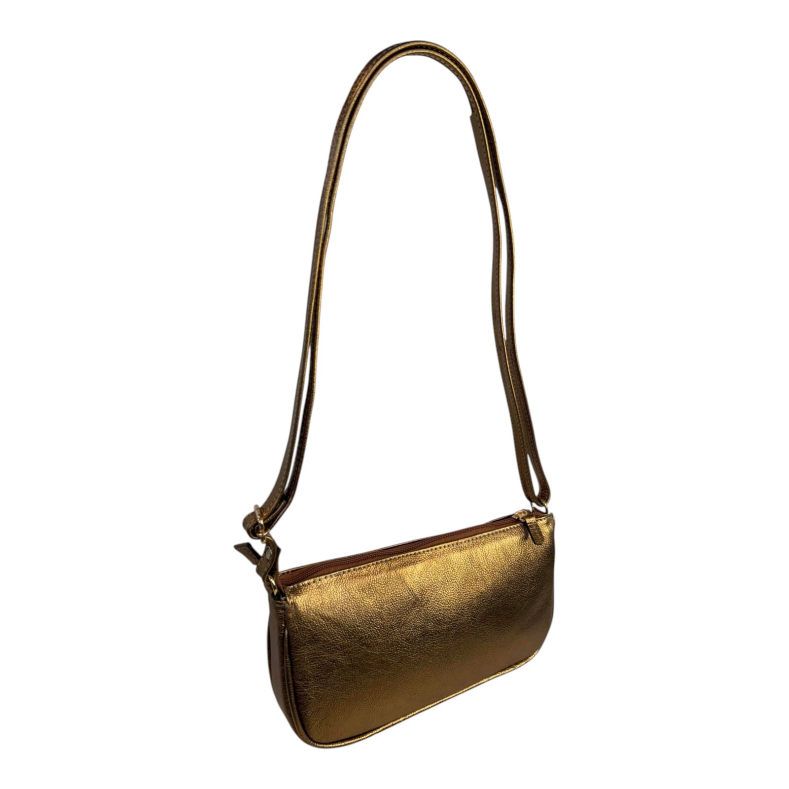 Bolsa Feminina Couro Legítimo Pequena Lisa Clutch Tiracolo - Imagem 5